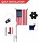 10 Pack Garden Flag Stoppers and Clips – Adjustable Anti-Wind Rubber Stoppers for Garden Flag Pole Stand – Flag Holders for Outdoor & Indoor Yard Decor
